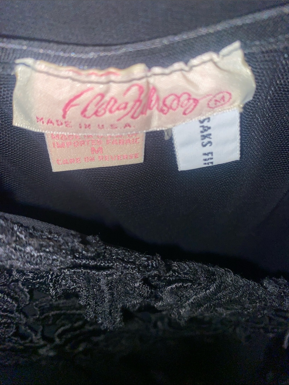 Flora Nikrooz Vintage Two Piece Bridal Whimsigoth Set Lingerie Lace Black Goth M - Picture 8 of 11